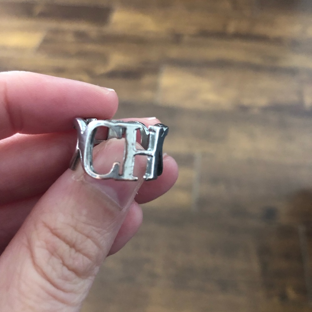 CH carolina herrera silver ring